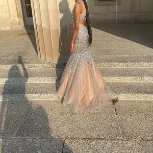 Nude beaded dress! Stunning! Mermaid style!